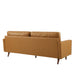 Modway Valour 81" Mid-Century Modern Leather Sofa