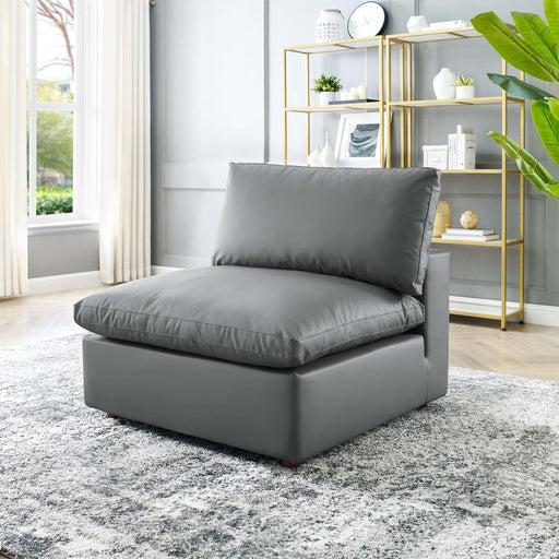 Modway Commix Vegan Leather Armless Accent Chair