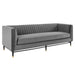 Modway Devote Channel Tufted Modern Velvet Sofa