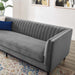 Modway Devote Channel Tufted Modern Velvet Sofa