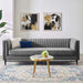 Modway Devote Channel Tufted Modern Velvet Sofa