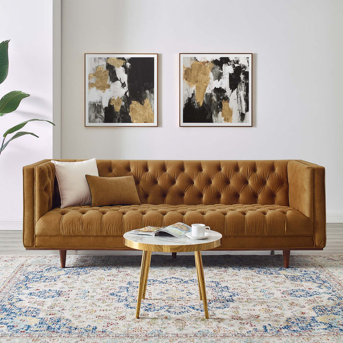 Modway Elation Tufted Modern Velvet Sofa 