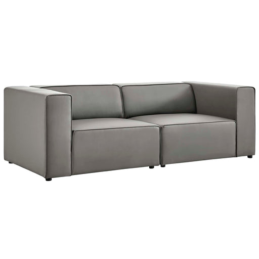 Modway Mingle Vegan Leather 2-Piece Sectional Sofa