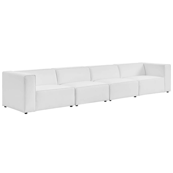 Modway Mingle Vegan Leather 4-Piece Sectional Sofa