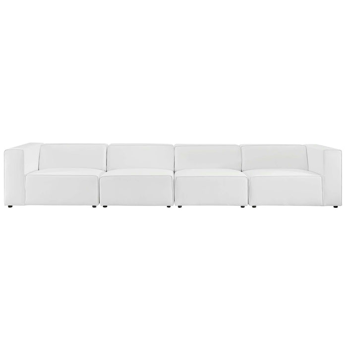 Modway Mingle Vegan Leather 4-Piece Sectional Sofa