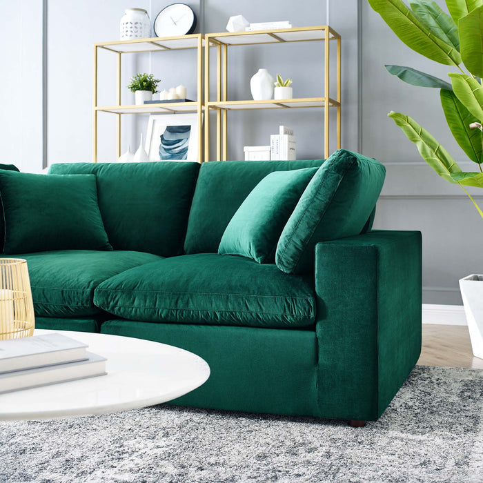 Modway Commix Mid-Century Modern Velvet Loveseat