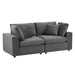 Modway Commix Mid-Century Modern Velvet Loveseat