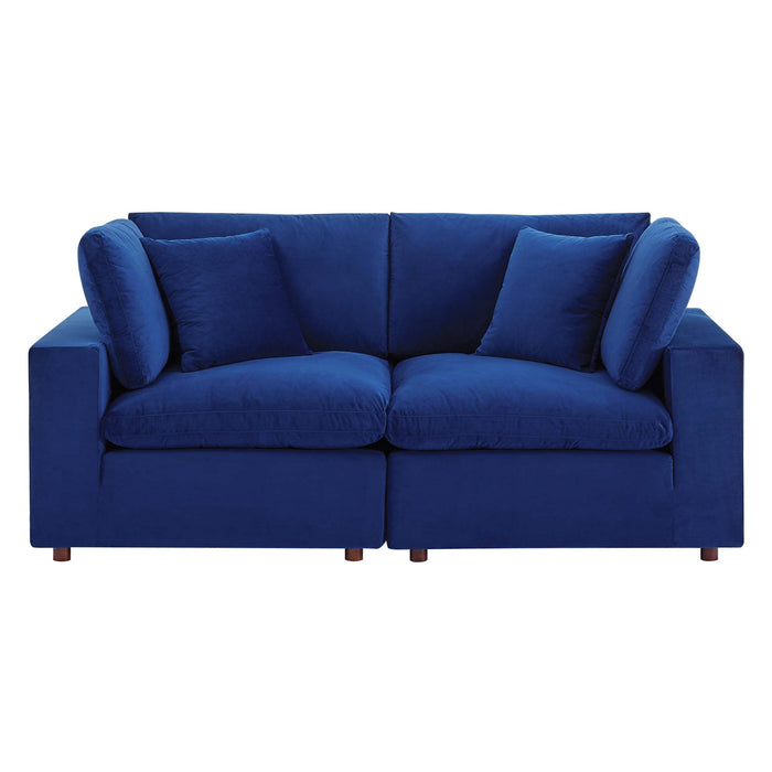 Modway Commix Mid-Century Modern Velvet Loveseat