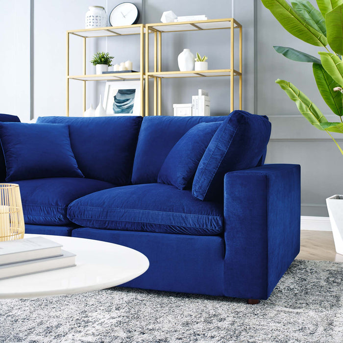 Modway Commix Mid-Century Modern Velvet Loveseat