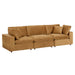 Modway Commix Down Filled Overstuffed Velvet 3-Seater Sofa