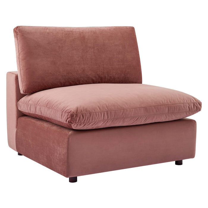 Modway Commix Down Filled Overstuffed Velvet 3-Seater Sofa