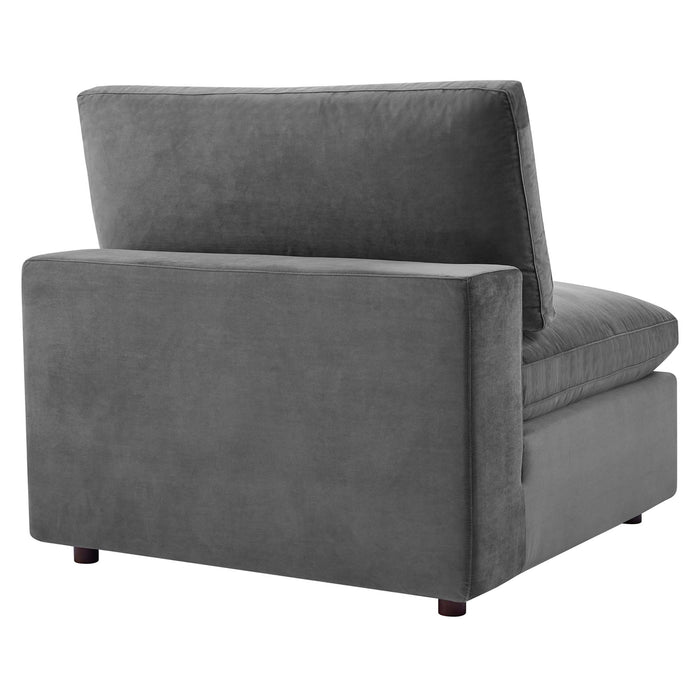 Modway Commix Down Filled Overstuffed Velvet 3-Seater Sofa