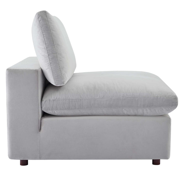 Modway Commix Down Filled Overstuffed Velvet 3-Seater Sofa