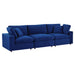 Modway Commix Down Filled Overstuffed Velvet 3-Seater Sofa