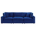 Modway Commix Down Filled Overstuffed Velvet 3-Seater Sofa