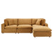 Modway Commix Down-Filled Velvet 4-Piece Sectional Sofa