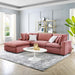 Modway Commix Down-Filled Velvet 4-Piece Sectional Sofa