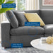 Modway Commix Down-Filled Velvet 4-Piece Sectional Sofa