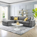 Modway Commix Down-Filled Velvet 4-Piece Sectional Sofa