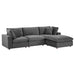 Modway Commix Down-Filled Velvet 4-Piece Sectional Sofa