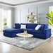 Modway Commix Down-Filled Velvet 4-Piece Sectional Sofa