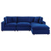 Modway Commix Down-Filled Velvet 4-Piece Sectional Sofa