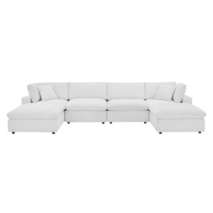 Modway Commix  Velvet 6-Piece Sectional Sofa