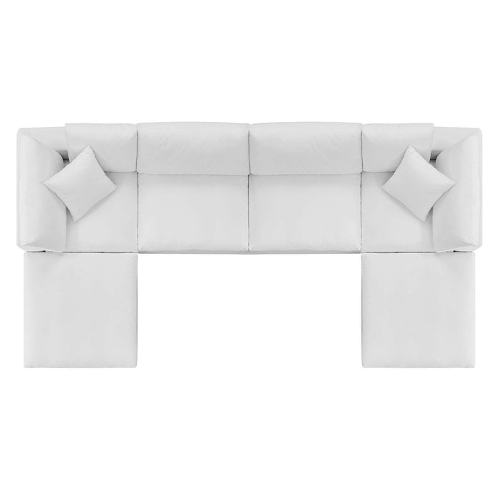 Modway Commix  Velvet 6-Piece Sectional Sofa