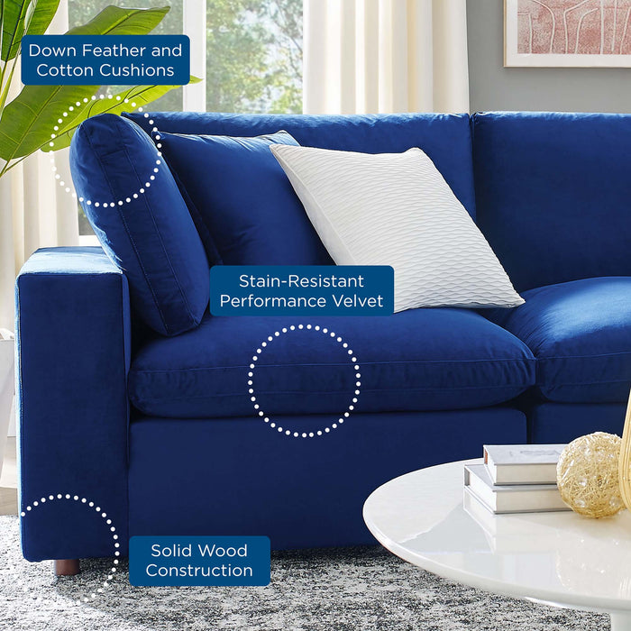 Modway Commix Velvet 5-Piece Sectional Sofa