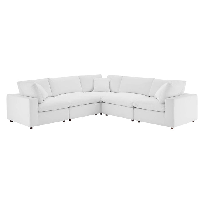 Modway Commix Velvet 5-Piece Sectional Sofa