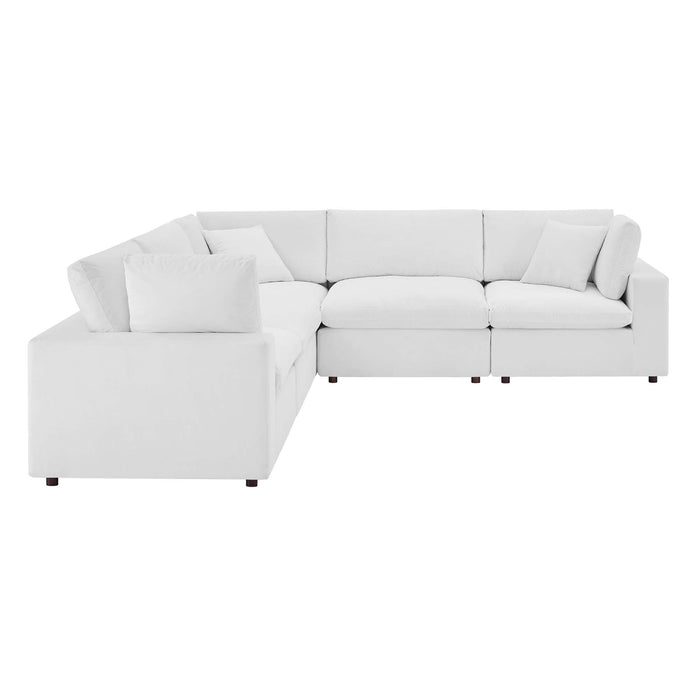 Modway Commix Velvet 5-Piece Sectional Sofa