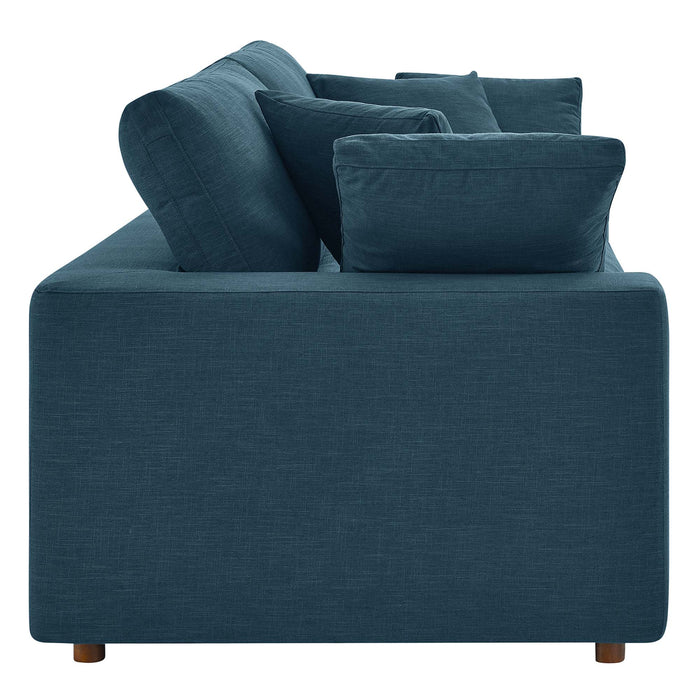 Modway Commix Upholstered Modern 3-Seat Fabric Sofa