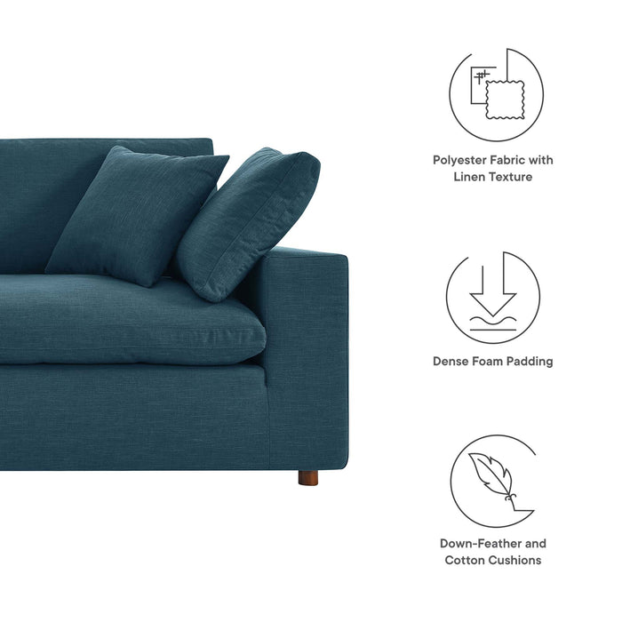 Modway Commix Upholstered Modern 3-Seat Fabric Sofa