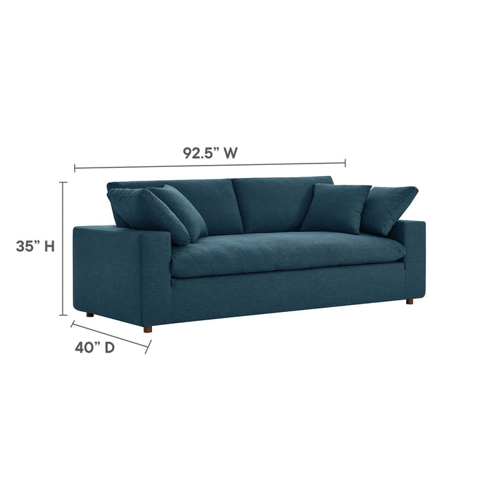 Modway Commix Upholstered Modern 3-Seat Fabric Sofa