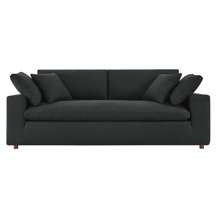 Modway Commix Upholstered Modern 3-Seat Fabric Sofa