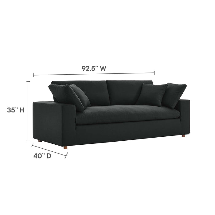 Modway Commix Upholstered Modern 3-Seat Fabric Sofa