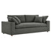 Modway Commix Upholstered Modern 3-Seat Fabric Sofa