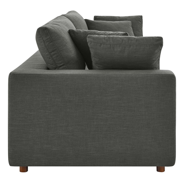 Modway Commix Upholstered Modern 3-Seat Fabric Sofa