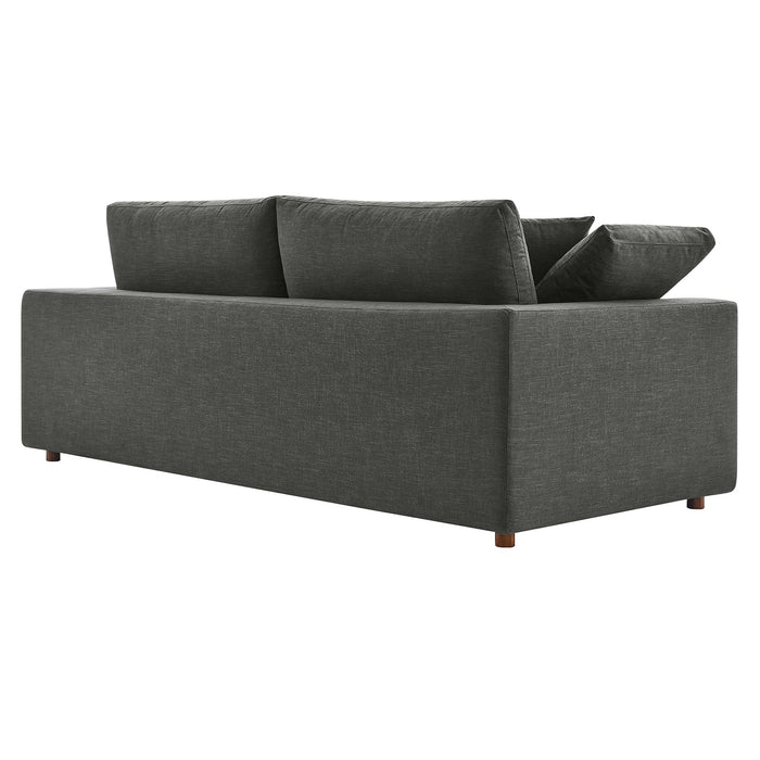 Modway Commix Upholstered Modern 3-Seat Fabric Sofa