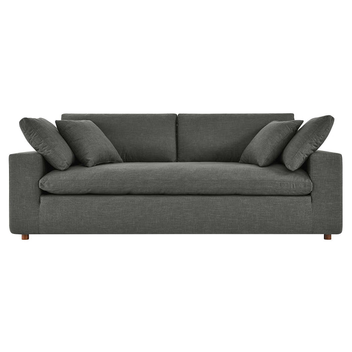 Modway Commix Upholstered Modern 3-Seat Fabric Sofa