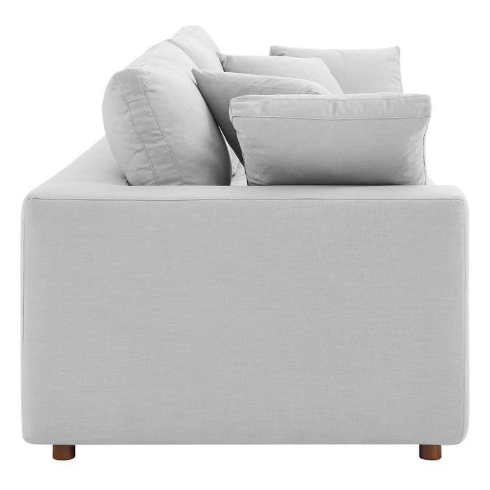 Modway Commix Upholstered Modern 3-Seat Fabric Sofa