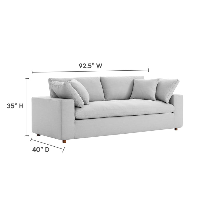 Modway Commix Upholstered Modern 3-Seat Fabric Sofa