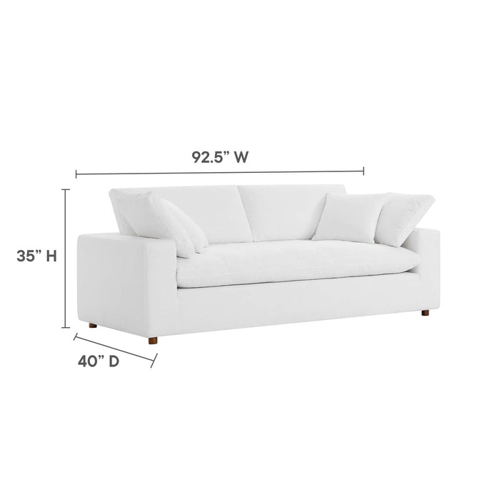 Modway Commix Upholstered Modern 3-Seat Fabric Sofa