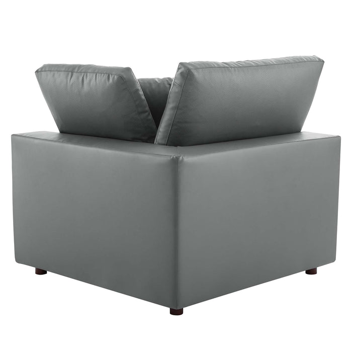 Modway Commix Vegan Leather 3-Seater Sofa