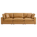 Modway Commix Vegan Leather 3-Seater Sofa