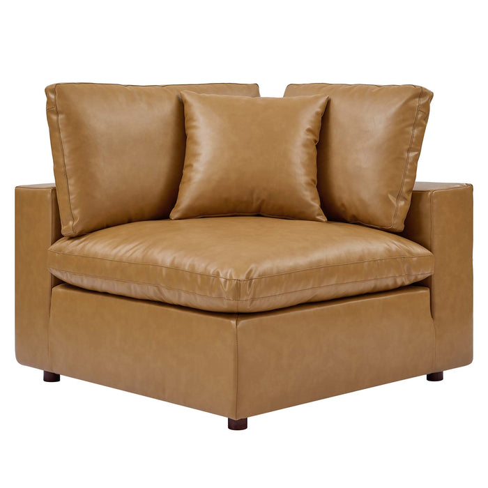 Modway Commix Vegan Leather 3-Seater Sofa