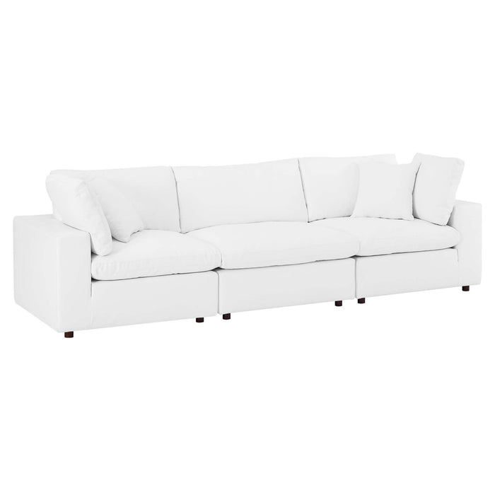 Modway Commix Vegan Leather 3-Seater Sofa