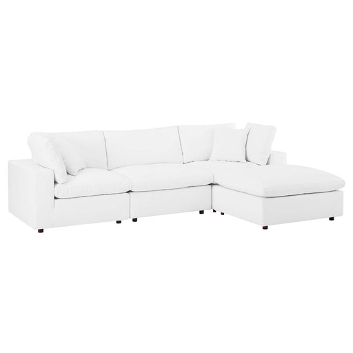 Modway Commix Vegan Leather 4-Piece Sectional Sofa