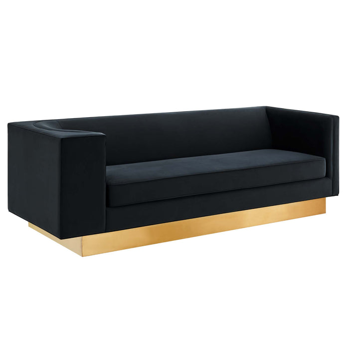 Modway Eminence Upholstered Modern Velvet Sofa