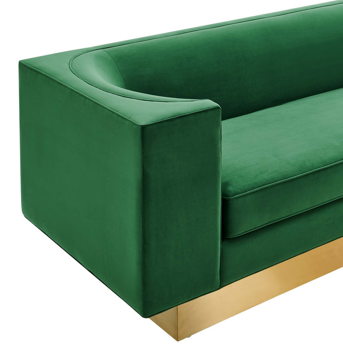 Modway Eminence Upholstered Modern Velvet Sofa